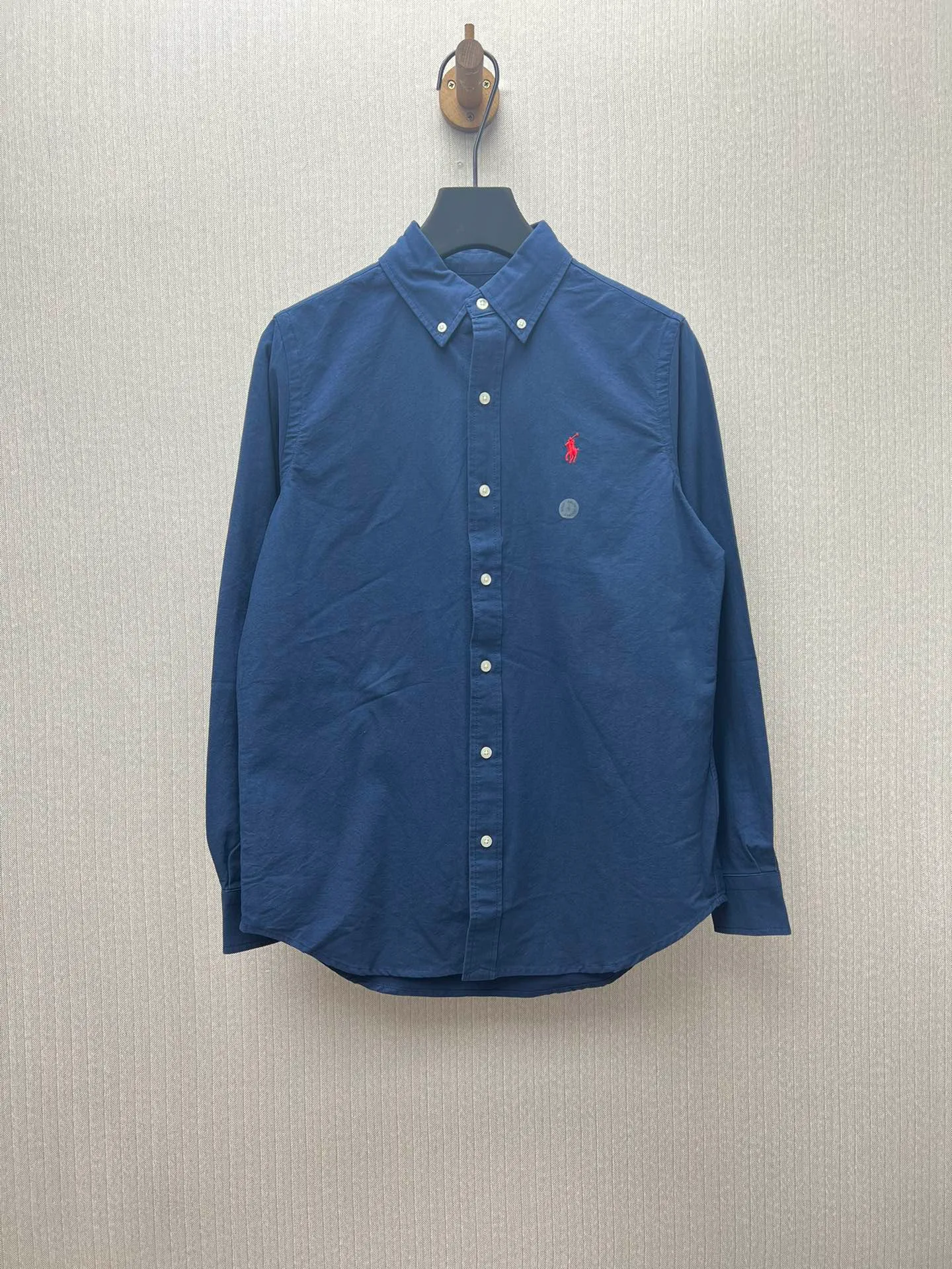 🅿️460 Polo 25ss new solid color logo embroidered buttoned long-sleeved shirt men's high version code number: XS.S.M.L.XL.